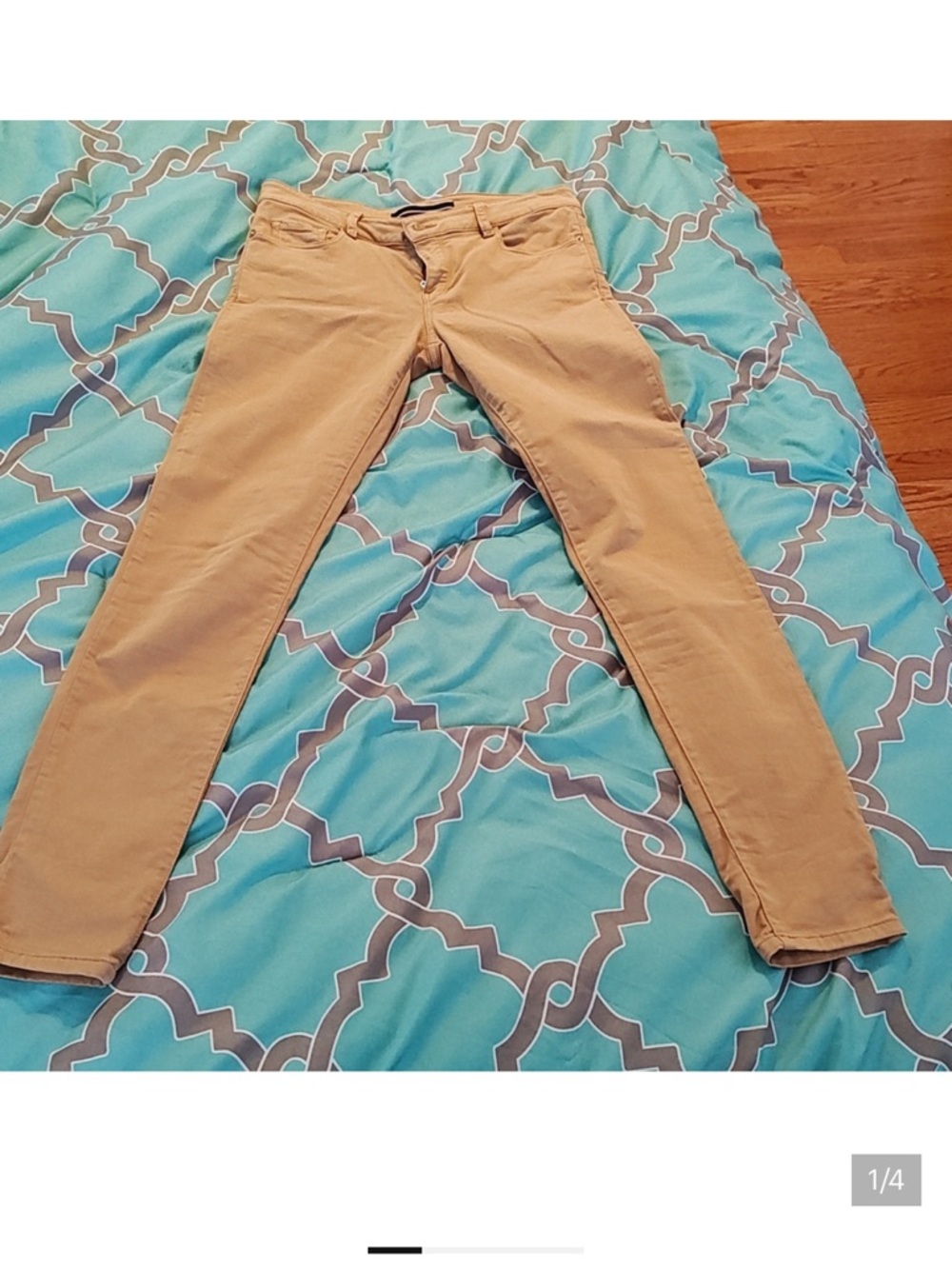 Massimo Dutti Skinny Fit Pants - Light Brown